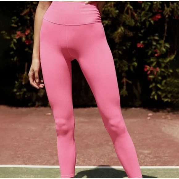 Free People Movement High-Rise 7/8 Length Good Karma Leggings Tropical Pink - Picture 2 of 7